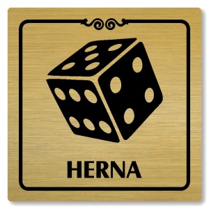 Herna, 118x118mm, zlatá, Texas